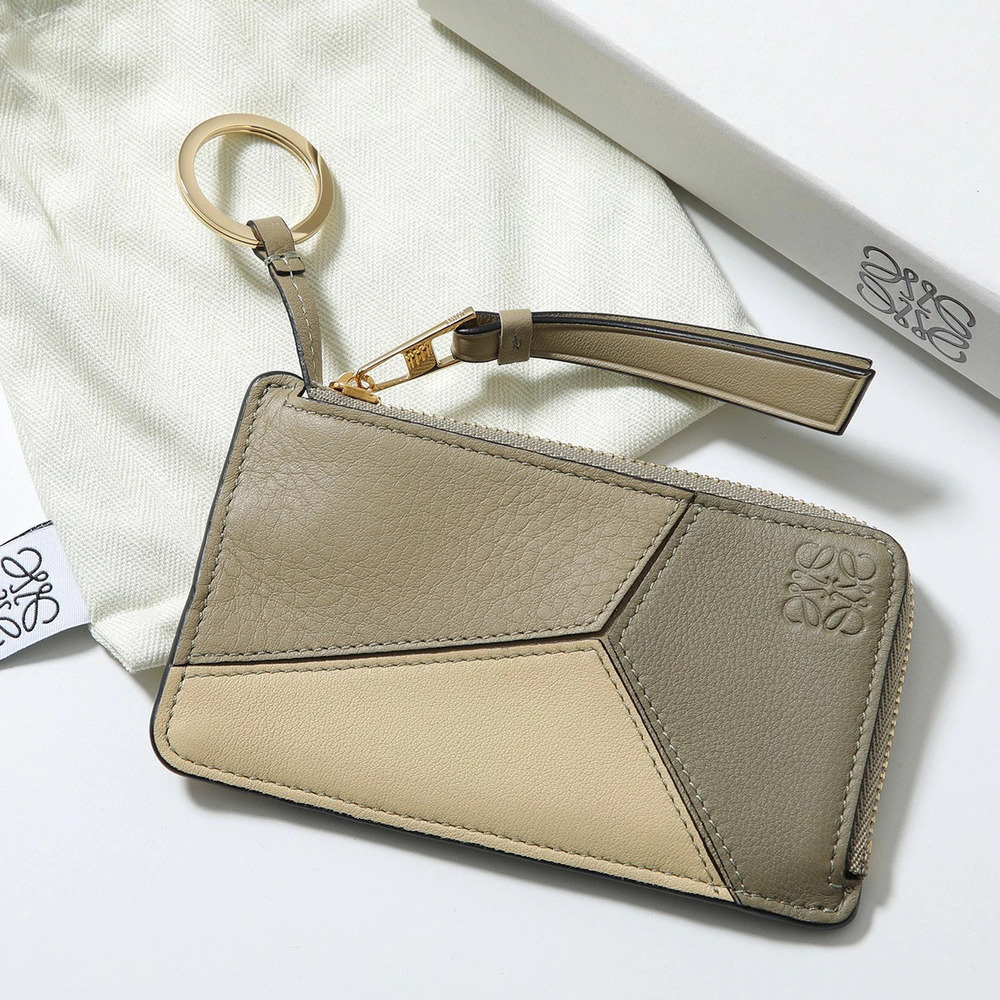 Loewe Puzzle coin case Wallet Card Fragment Anagram Leather Keyring